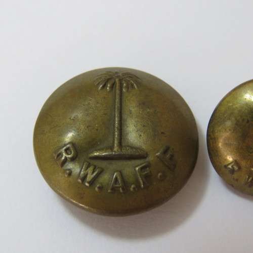 Royal West African Frontier Force buttons large and small