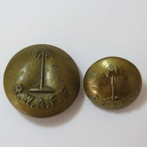 Royal West African Frontier Force buttons large and small