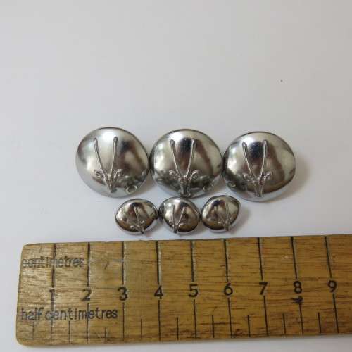 South West Africa Territorial Force lot of 6 buttons - 3 Large and 3 small