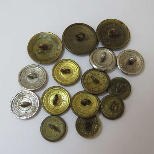 Cape Town Metropolitan Fire Brigade buttons lot of 15