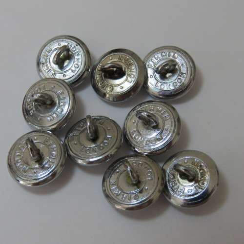 BSAP lot of 9 uniform buttons with King's crown pre 1953 - All made by Firmin, London
