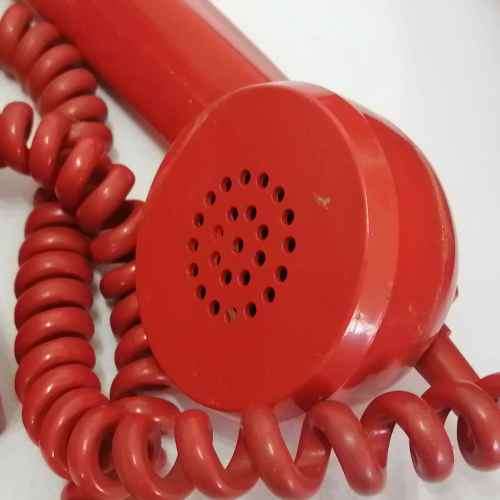Vintage Red turning dial telephone