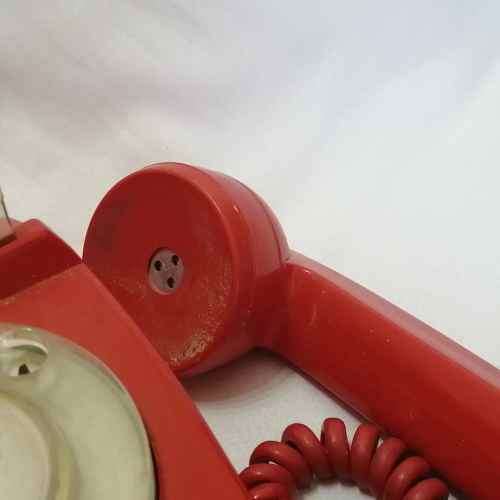 Vintage Red turning dial telephone