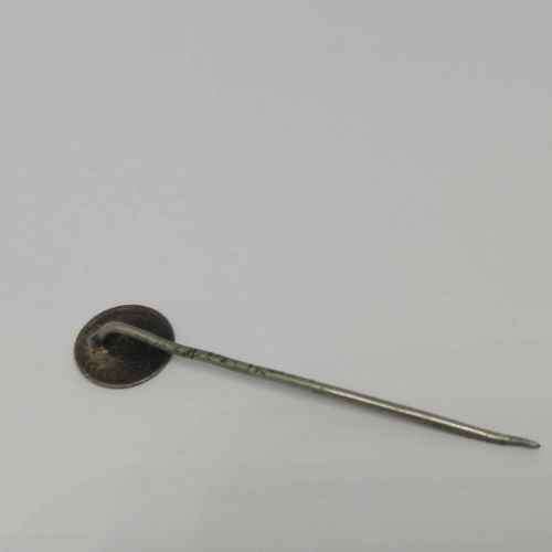 1835 British 1 1/2 pence silver stick pin