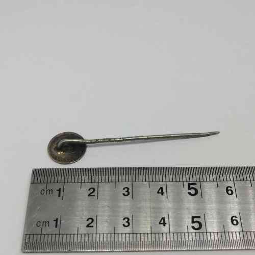1835 British 1 1/2 pence silver stick pin