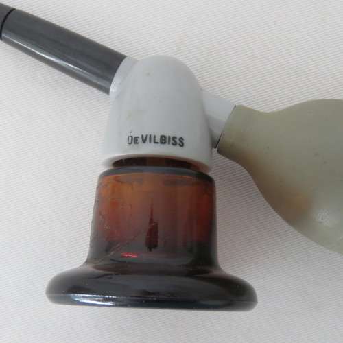 Vintage Devilbliss nasal atomizer spray glass bottle
