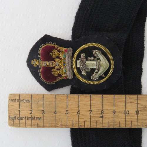 Royal Navy Petty Officer cap badge with band