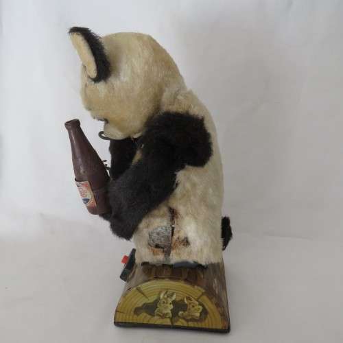Vintage Drinking panda tin toy - Battery operated - Not working - Needs some TLC - One leg missing