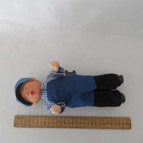 Vintage mechanical baker boy toy - Working - Missing instrument