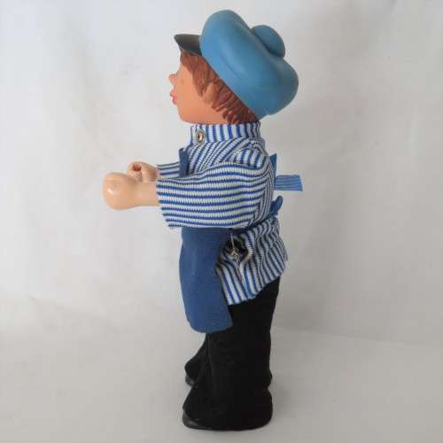 Vintage mechanical baker boy toy - Working - Missing instrument