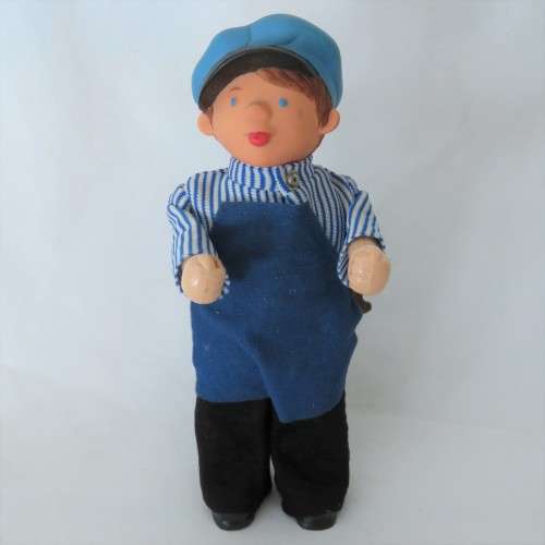 Vintage mechanical baker boy toy - Working - Missing instrument