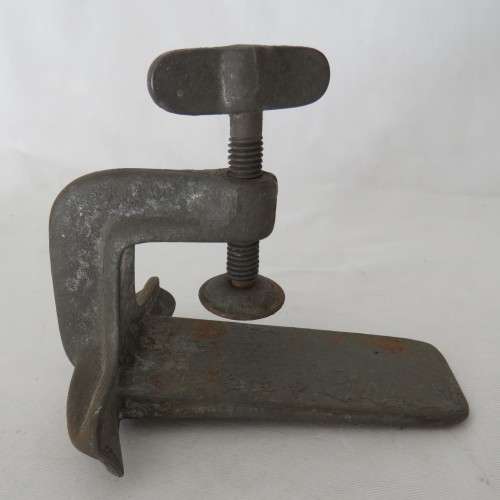 Vintage bread mixer bowl table clamp