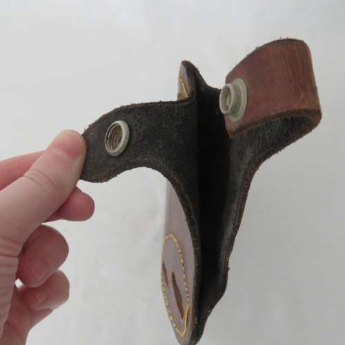 Vintage leather gun holster for revolver