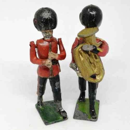 Lot of 4 Vintage British Army band lead soldiers - Britains Ltd