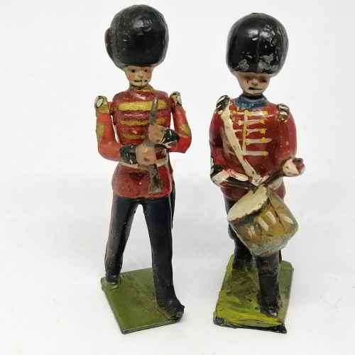 Lot of 4 Vintage British Army band lead soldiers - Britains Ltd