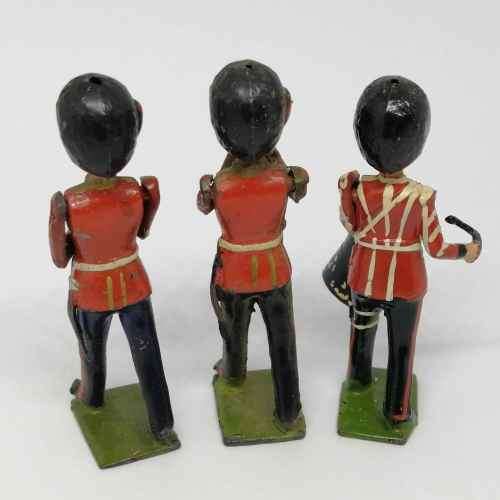 Lot of 3 Vintage British Army band lead soldiers - Britains Ltd
