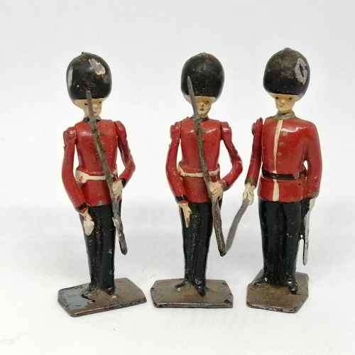 Lot of 3 Vintage Royal Irish guards lead soldiers - Britains Ltd