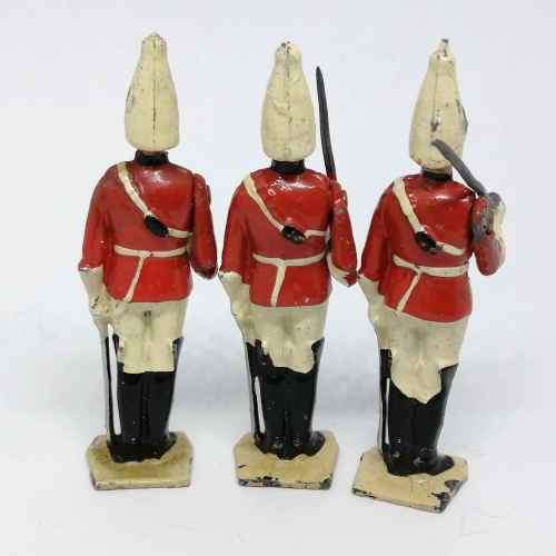 Lot of 3 Vintage Royal Life guards lead soldier - Britains Ltd