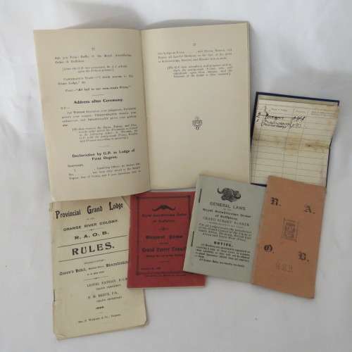 Royal Antediluvian Order of Buffaloes set with medals and accessories