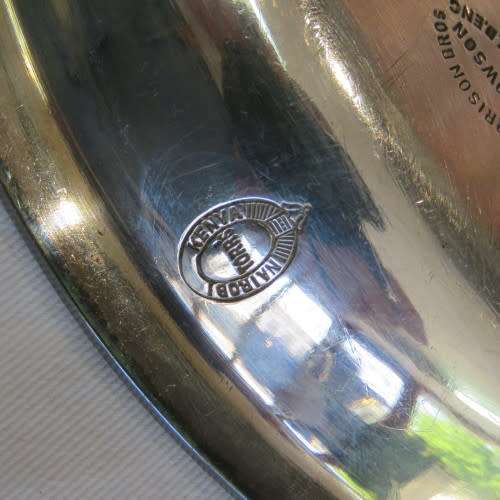 Pair of silver soldered sweets dishes