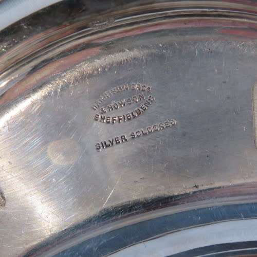 Pair of silver soldered sweets dishes