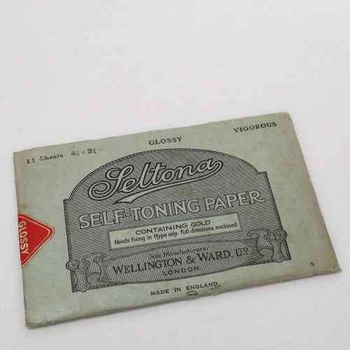 Pack of Vintage Seltona self-toning paper - 11 sheets - 4 1/2 x 2 3/4 inch