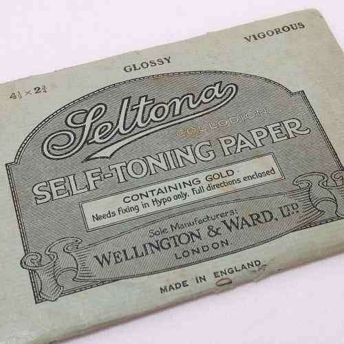 Pack of Vintage Seltona self-toning paper - 11 sheets - 4 1/2 x 2 3/4 inch