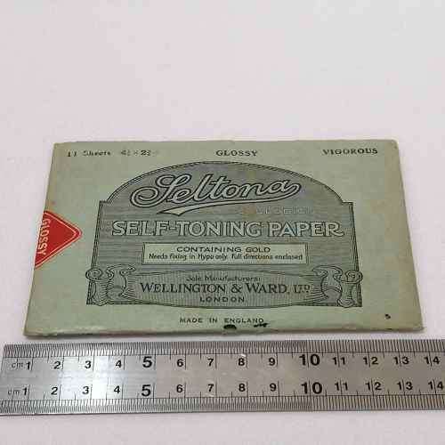Pack of Vintage Seltona self-toning paper - 11 sheets - 4 1/2 x 2 3/4 inch