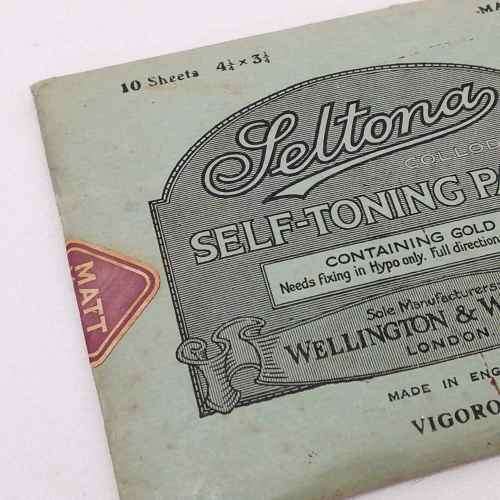Vintage Pack of  Seltona self-toning paper - 10 sheets - 4 1/4 x 3 1/4 inch