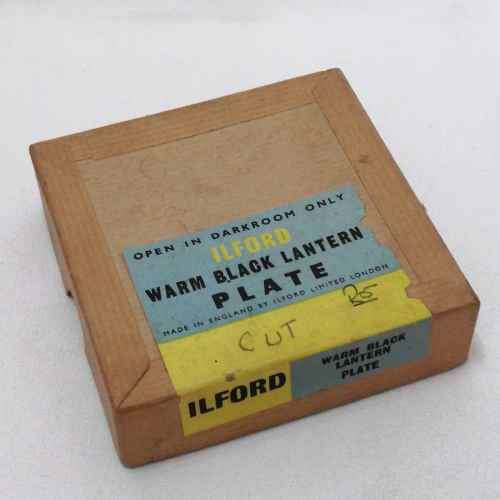 Vintage Ilford warm black lantern plate