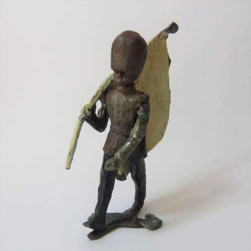 Vintage British lead soldier with flag