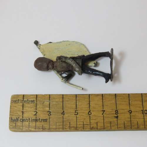 Vintage British lead soldier with flag