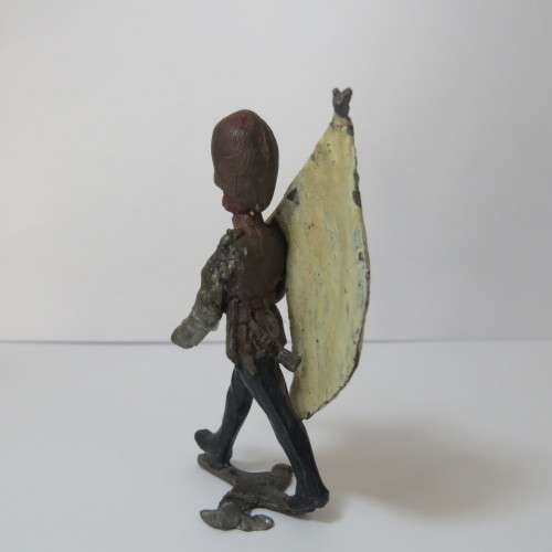 Vintage British lead soldier with flag