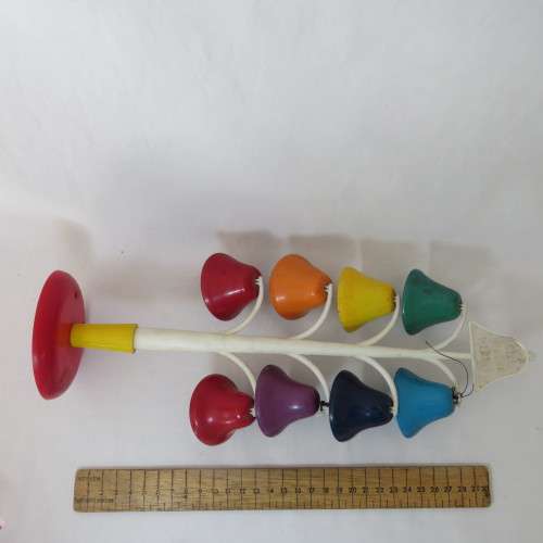 Vintage Bell ringer tree - Two bells repaired - No sticks