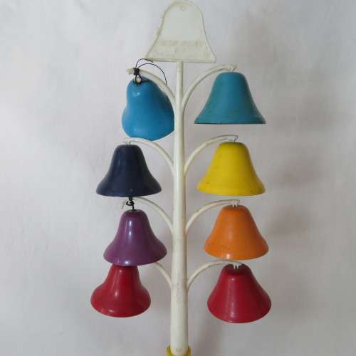 Vintage Bell ringer tree - Two bells repaired - No sticks
