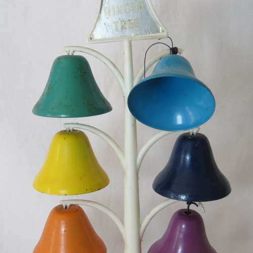 Vintage Bell ringer tree - Two bells repaired - No sticks