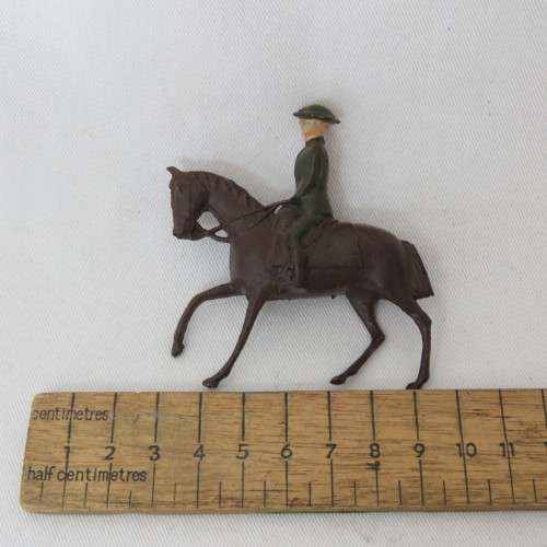 Vintage Mounted troop lead soldier