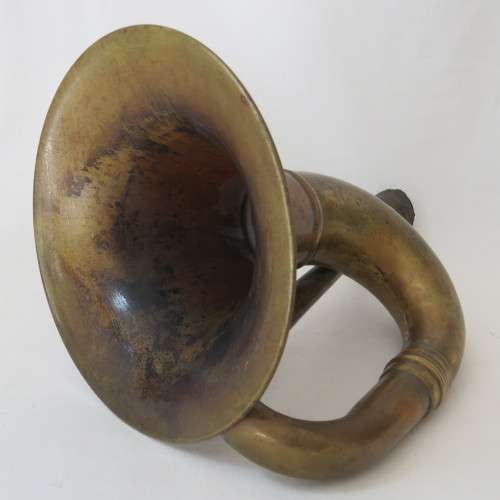 Antique brass car horn bugle - No rubber bulb