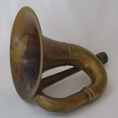 Antique brass car horn bugle - No rubber bulb