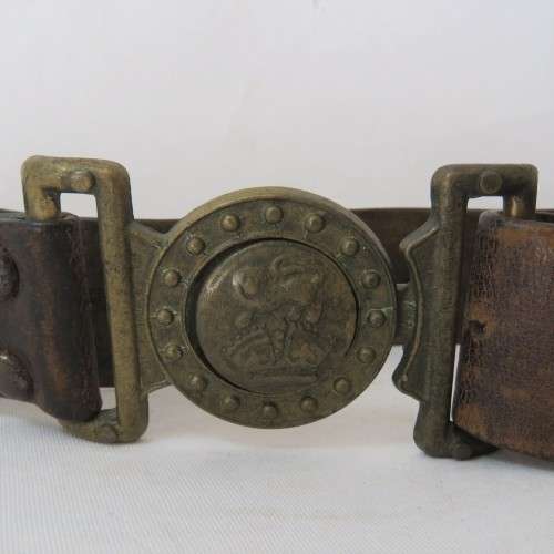 WW1 British Army leather belt - Length 102 cm