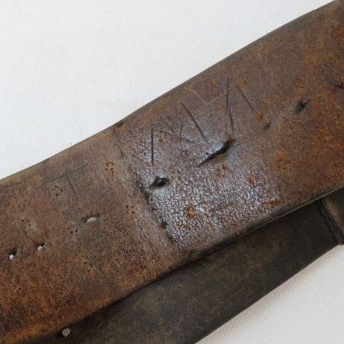 WW1 British Army leather belt - Length 102 cm