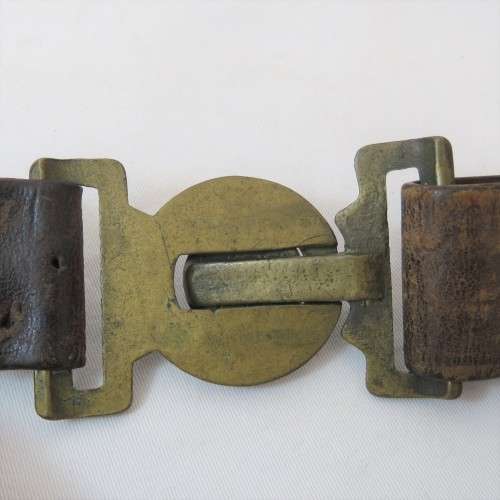 WW1 British Army leather belt - Length 102 cm