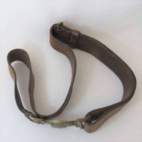 WW1 British Army leather belt - Length 102 cm