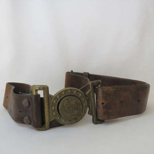 WW1 British Army leather belt - Length 102 cm