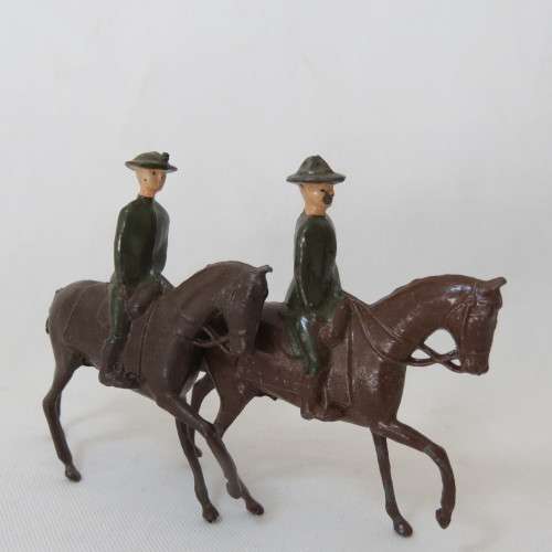 Lot of 3 vintage mounted troops lead soldiers