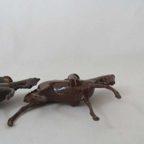 Lot of 3 vintage mounted troops lead soldiers