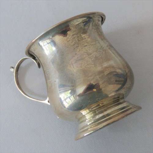 Silverplated Christing set in box - Spoon missing
