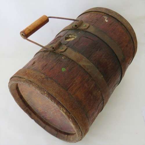 1800`s Water barrel - Later used as powder kegs - 33 cm