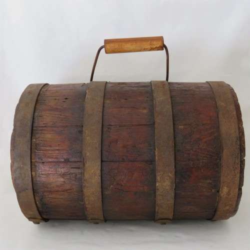 1800`s Water barrel - Later used as powder kegs - 33 cm