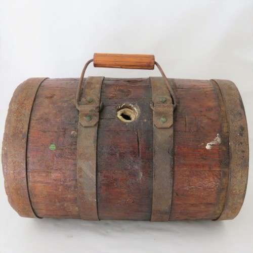 1800`s Water barrel - Later used as powder kegs - 33 cm